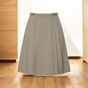 Rokh GU Pleated Skirt Brown Plaid 3XL NWT 36 Inch Waist